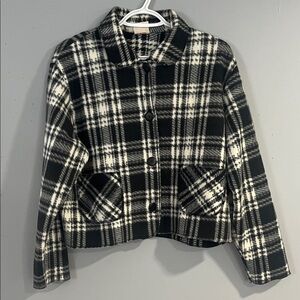 Vintage Faded Glory Black and white Plaid Jacket Medium